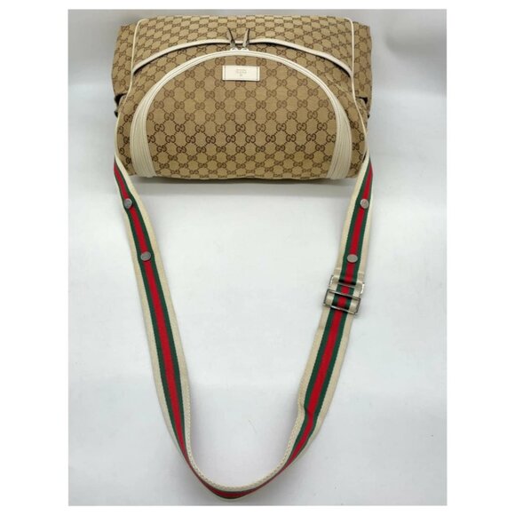 Gucci GG Canvas Sherry Line Beige/Ivory Shoulder Bag 329-050925 - Picture 3 of 16